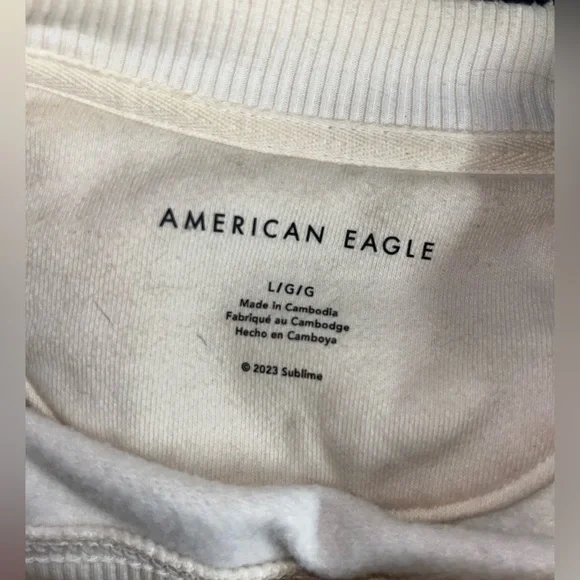 American Eagle Outfitters Cream Sweatshirt - Picture 3 of 3
